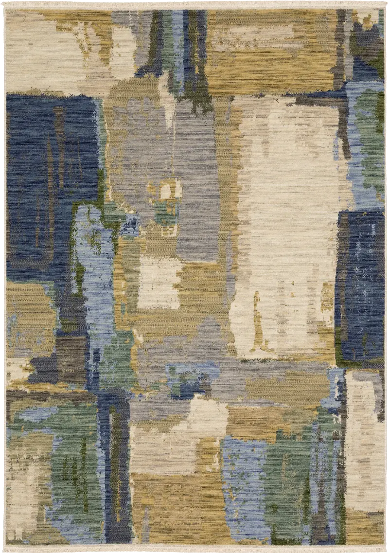 Soleri 5 x 8 Blue and Green Area Rug
