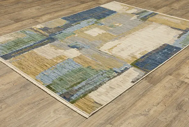 Soleri 5 x 8 Blue and Green Area Rug-2