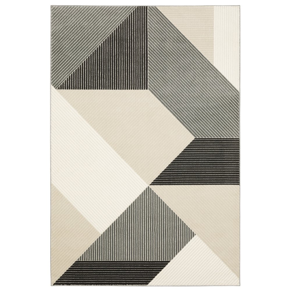 Raylan 5 x 8 Geometric Black Area Rug