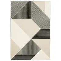 Raylan 5 x 8 Geometric Black Area Rug