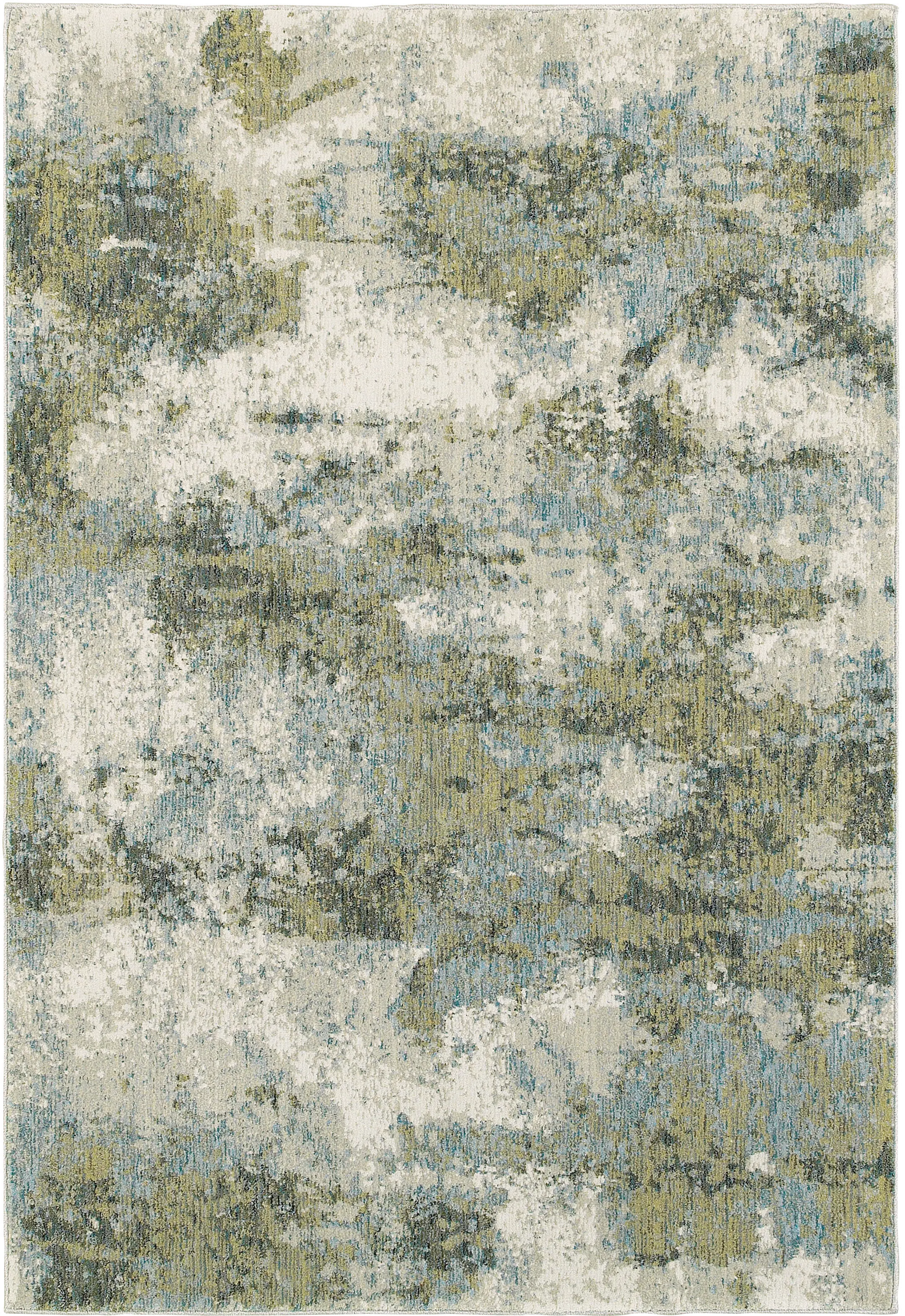 Evolution 5 x 7 Blue Green Area Rug-1