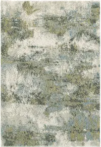 Evolution 5 x 7 Blue Green Area Rug