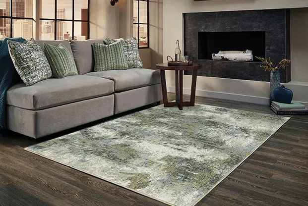 Evolution 5 x 7 Blue Green Area Rug-2