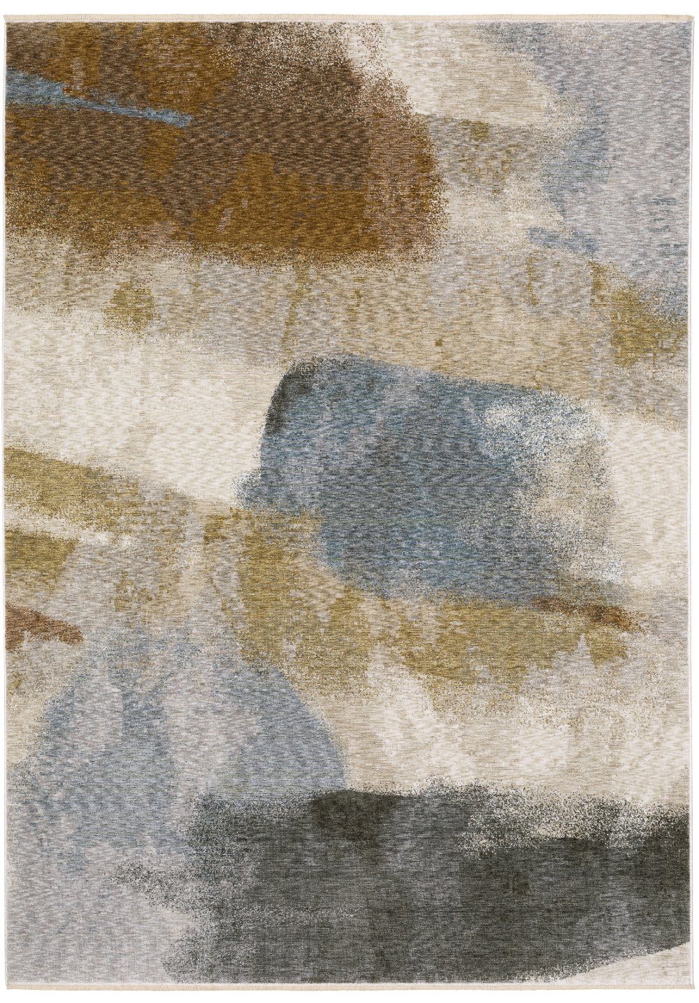 Hayden 5 x 8 Modern Beige and Rust Area Rug