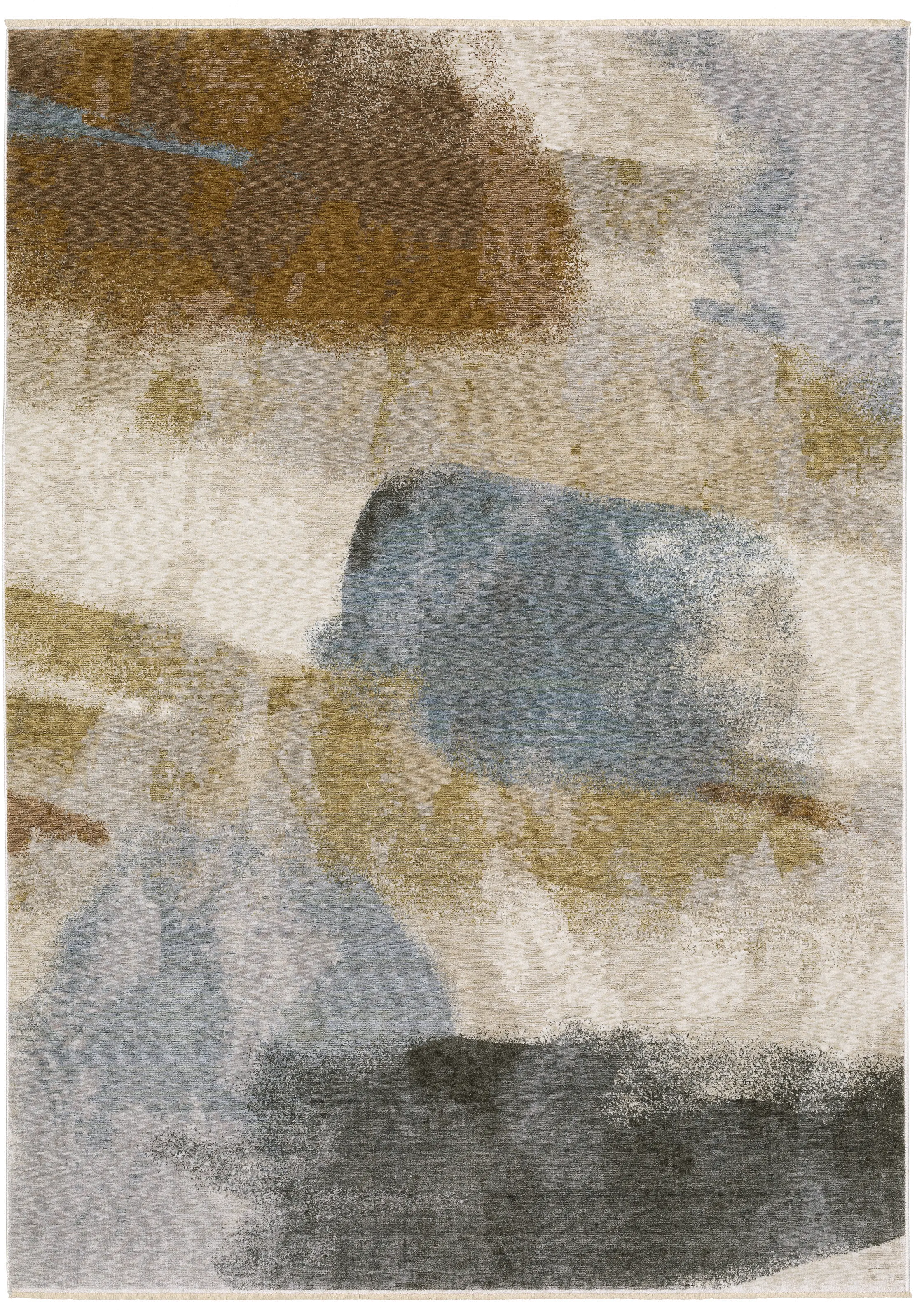 Hayden 8 x 11 Modern Beige and Rust Area Rug-1