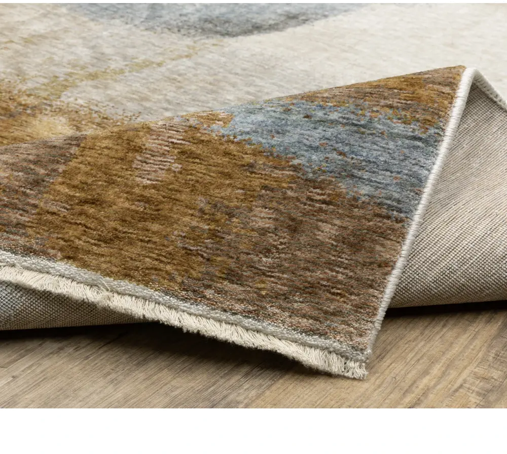 Hayden 8 x 11 Modern Beige and Rust Area Rug-5