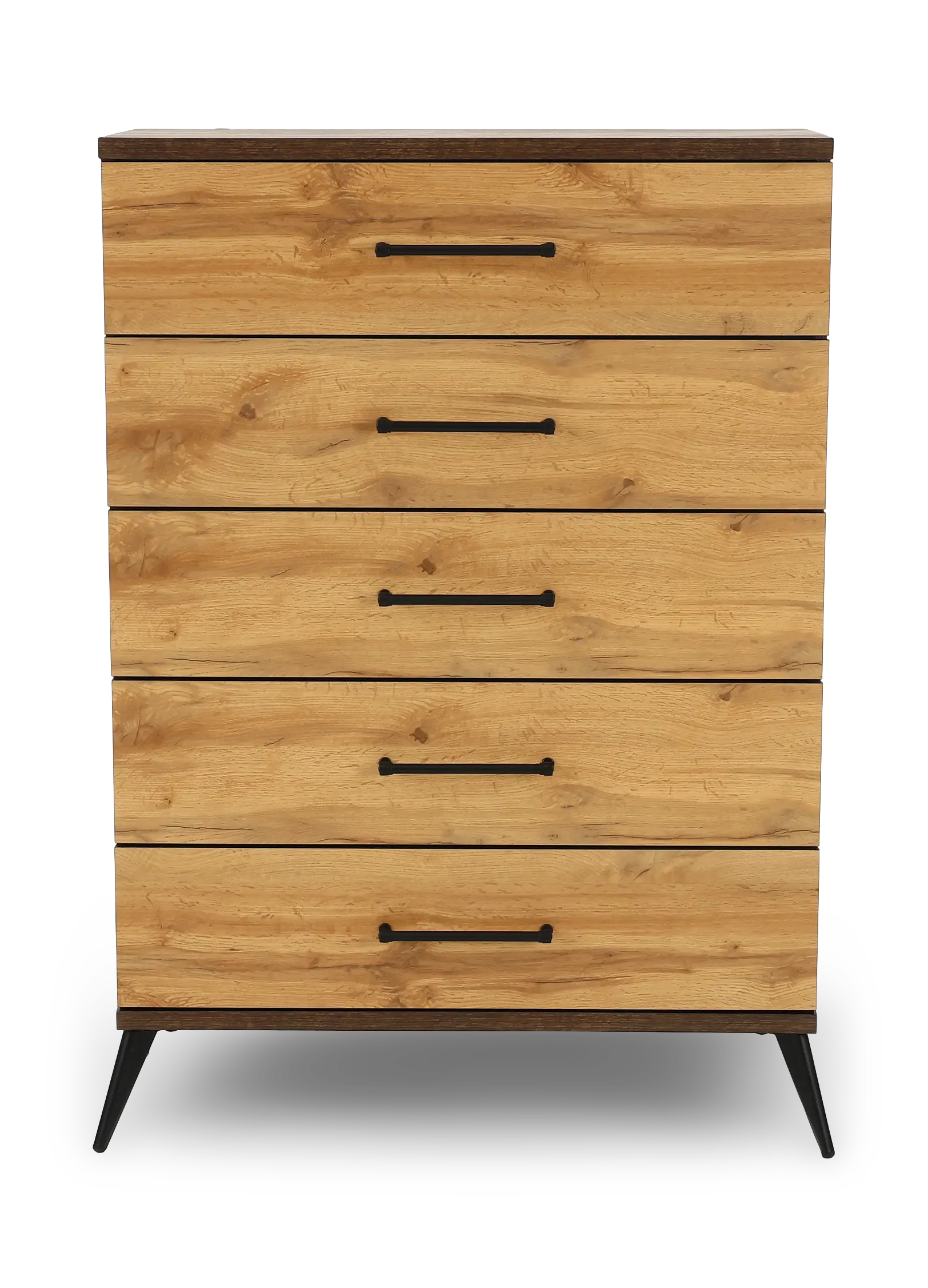 C0306A-N35 Pine Row Antique Natural and Brown Chest of Drawers-1