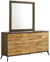 C0306A-N45 Pine Row Antique Natural and Brown Dresser