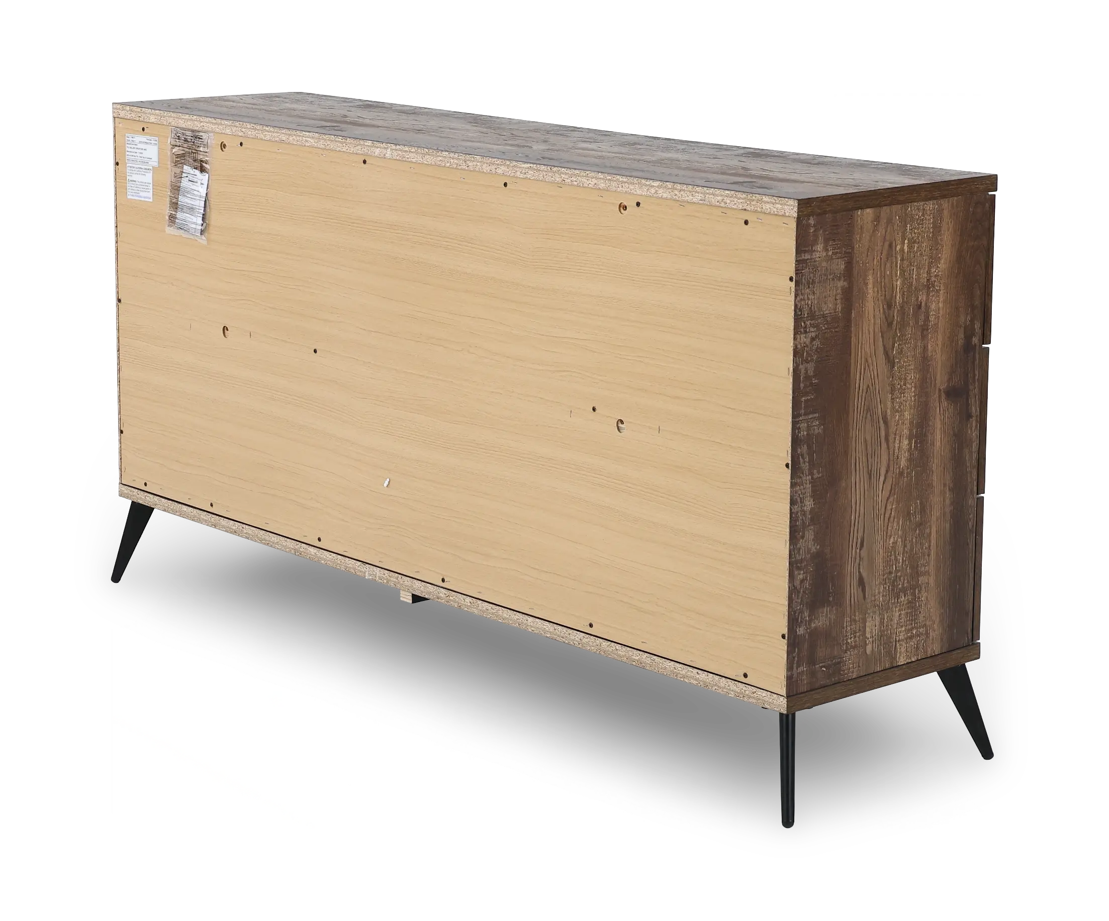 C0306A-N45 Pine Row Antique Natural and Brown Dresser-6