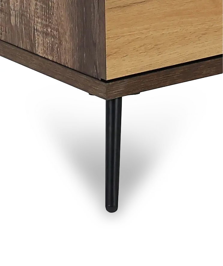 C0306A-N45 Pine Row Antique Natural and Brown Dresser-8