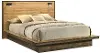 C0306-PR-BED4/6 Pine Row Natural and Brown Full Platform Bed