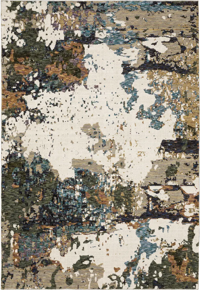 Evolution 8 x 10 Ivory Multicolor Area Rug