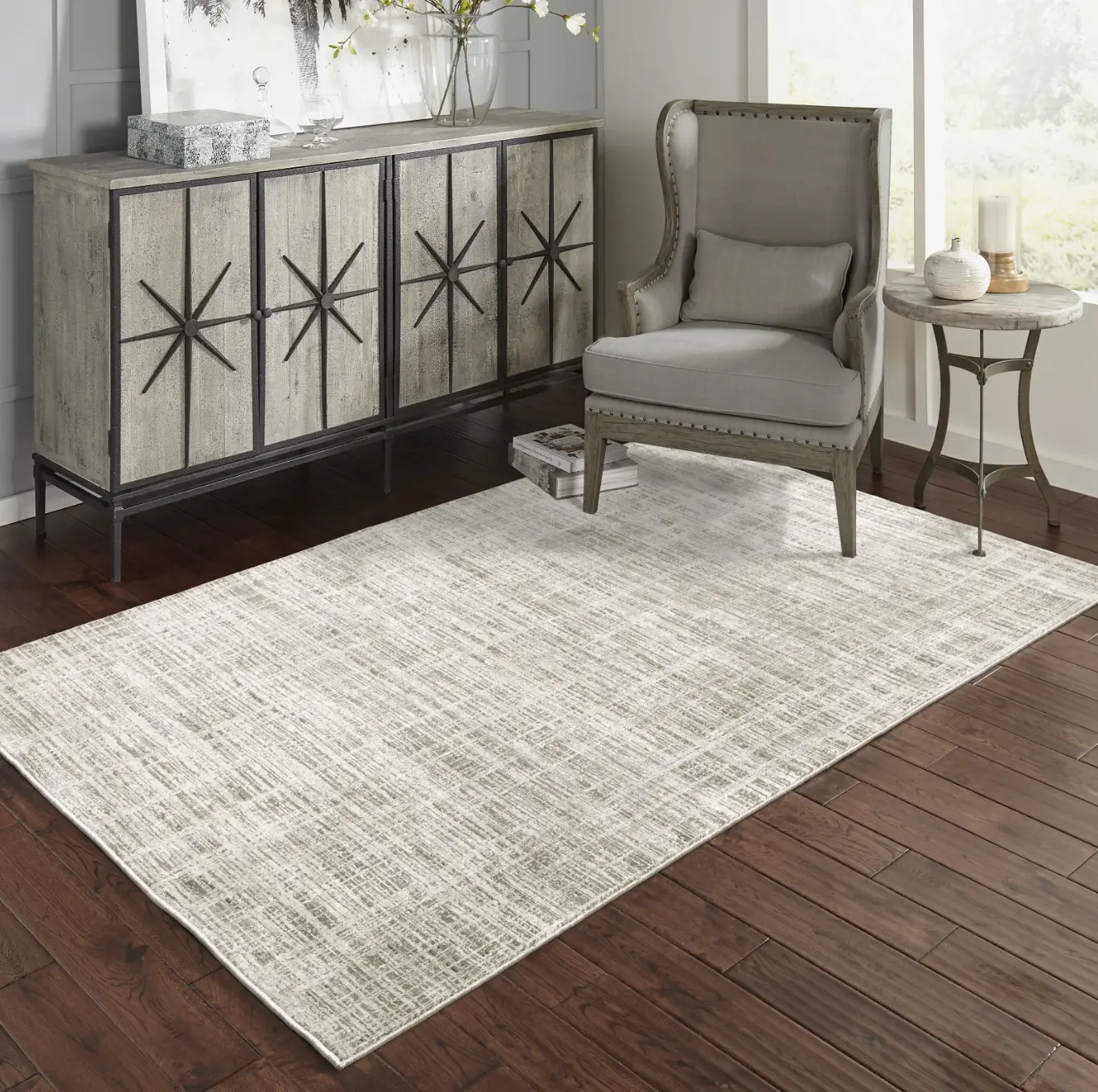 Nebulous 5 x 8 Modern Beige Area Rug-2