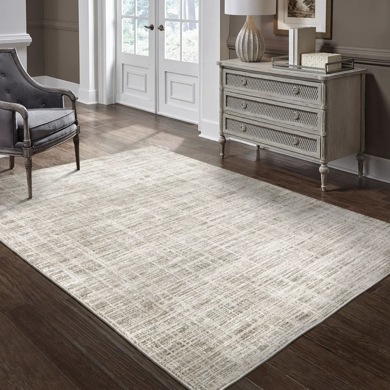 Nebulous 5 x 8 Modern Beige Area Rug-8