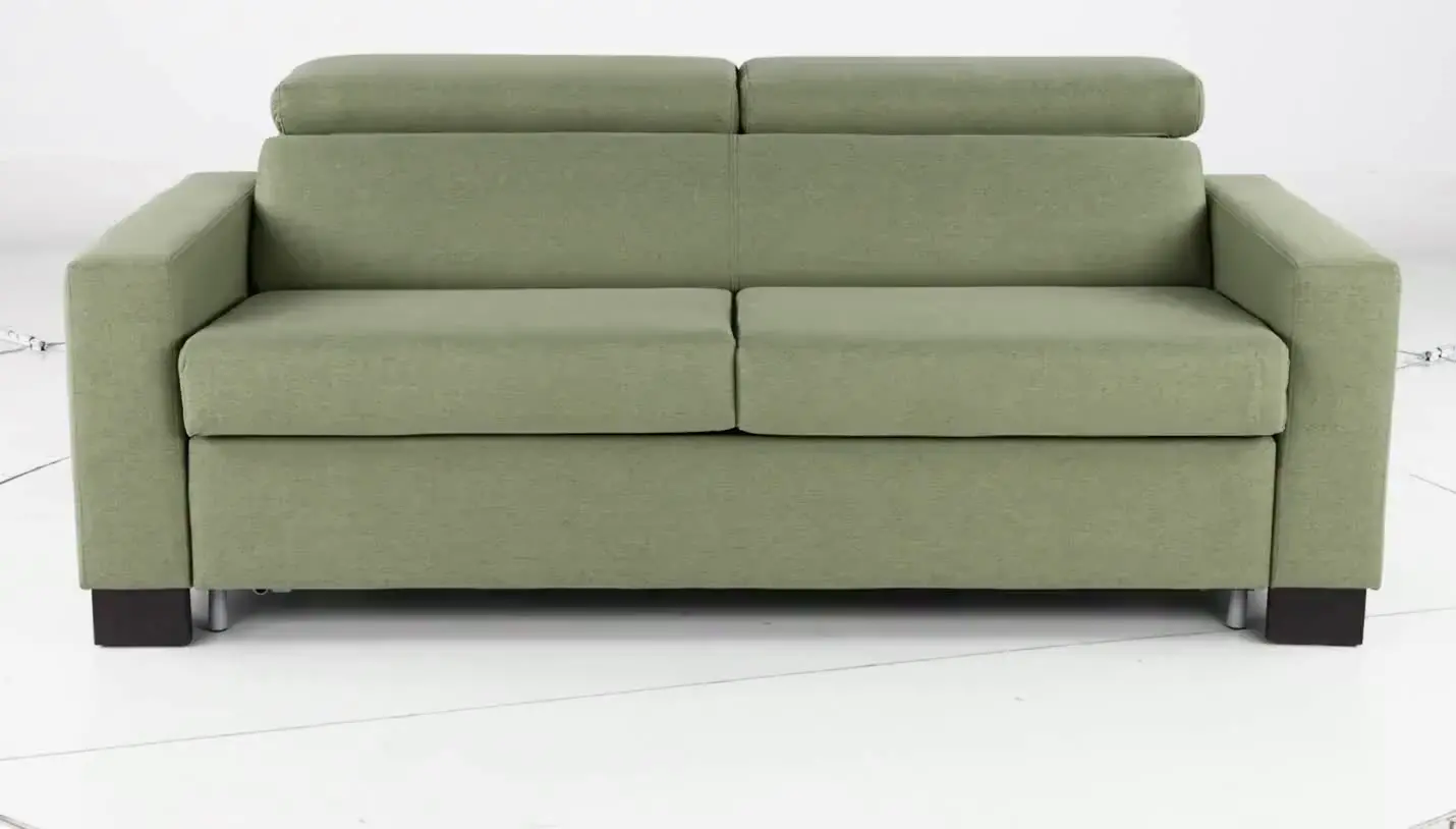 Chelsea Chive Light Green Queen Rollout Sleeper Sofa-10