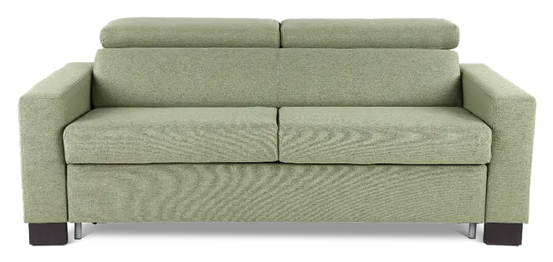 Chelsea Chive Light Green Queen Rollout Sleeper Sofa