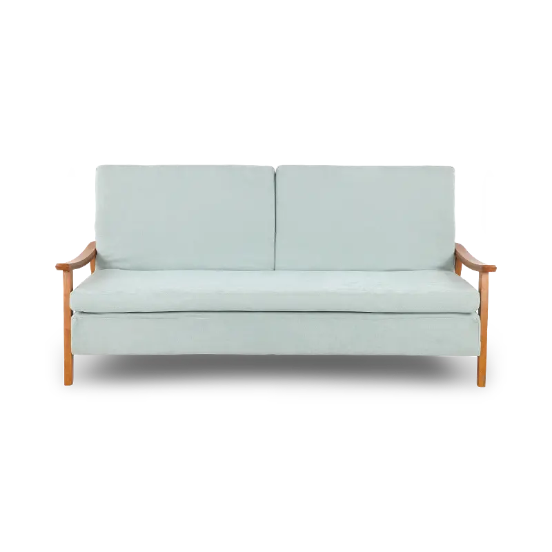Olaf Seafoam Blue Split-Back Convertible Sleeper Sofa