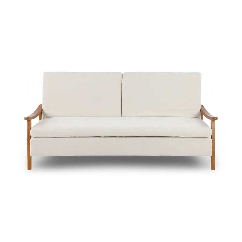 Olaf Linen Split-Back Convertible Sleeper Sofa