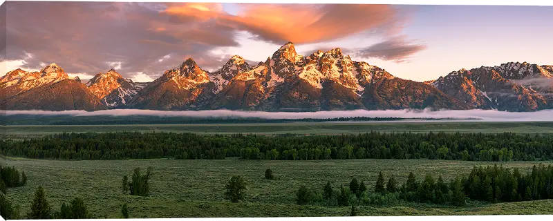 Grand Teton Sunrise Canvas Wrap