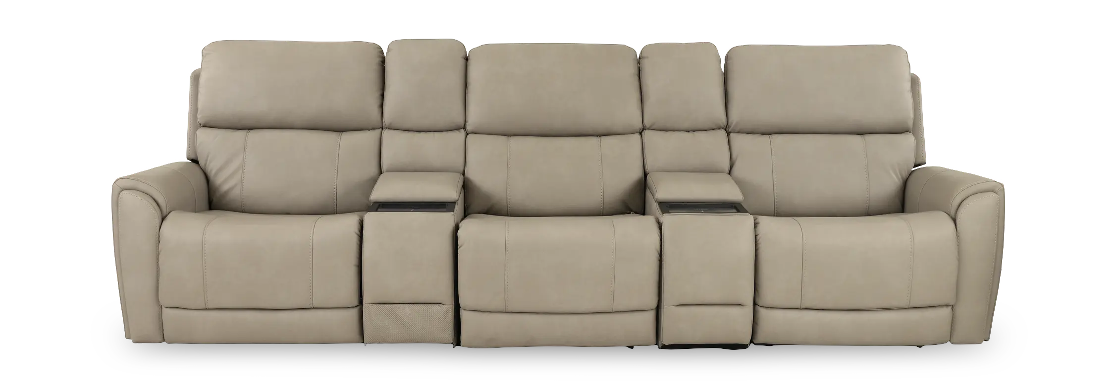 Damon Capriccio Dove 5- Piece Power Reclining Home Theater Seating-1