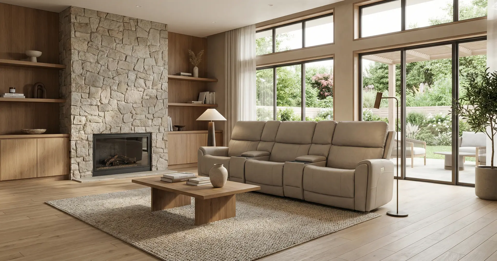 Damon Capriccio Dove 5- Piece Power Reclining Home Theater Seating-13