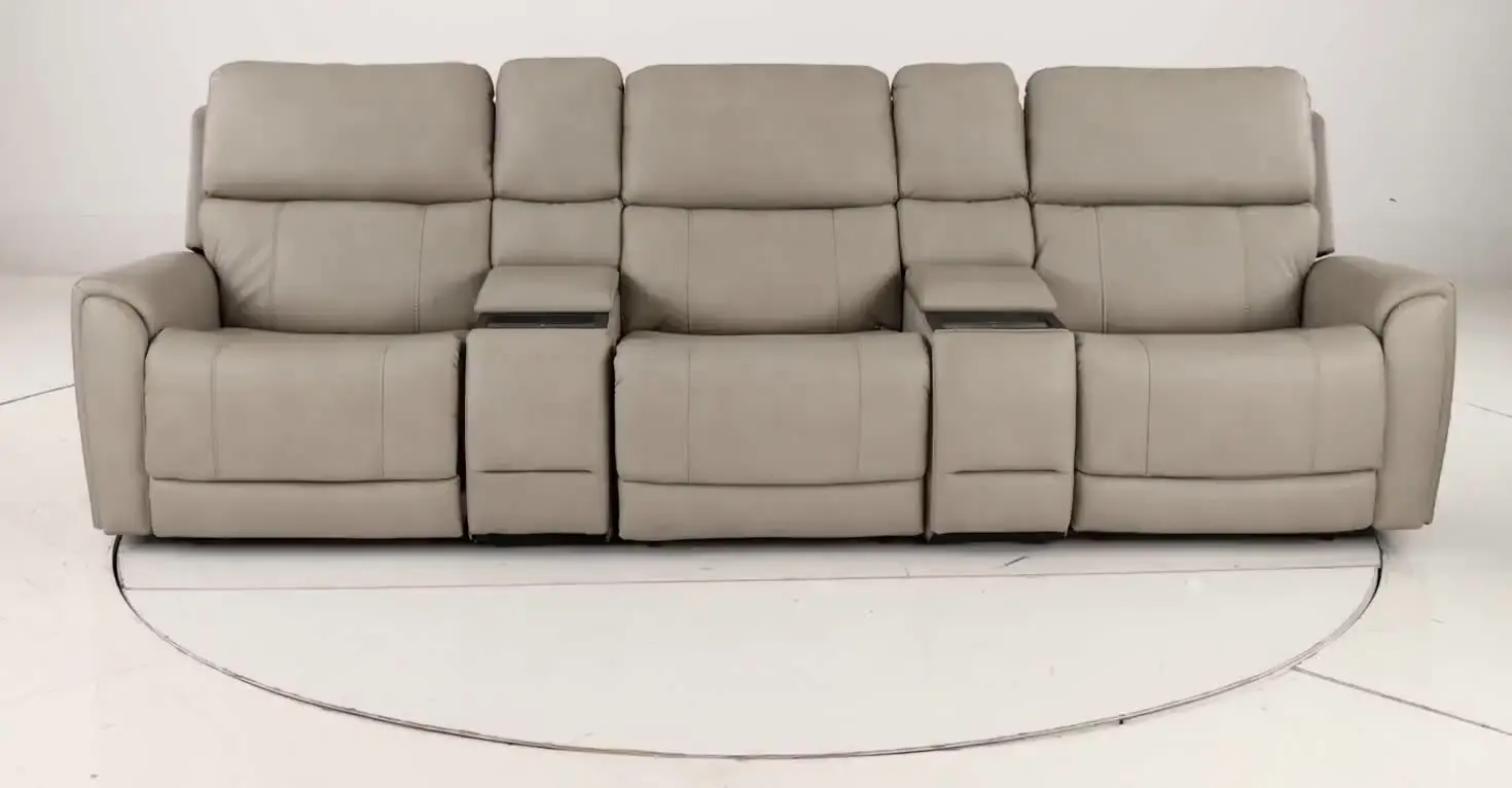 Damon Capriccio Dove 5- Piece Power Reclining Home Theater Seating-15
