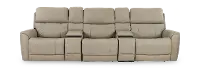 Damon Capriccio Dove 5- Piece Power Reclining Home Theater Seating
