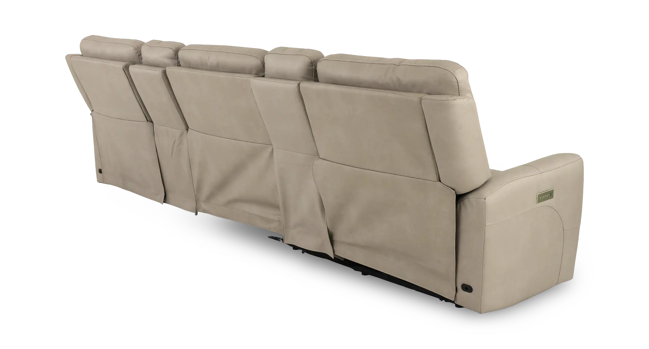 Damon Capriccio Dove 5- Piece Power Reclining Home Theater Seating-6