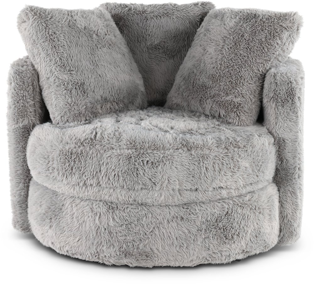 Rebecca Dove Fur Swivel Chair