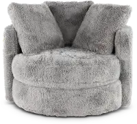 Rebecca Dove Fur Swivel Chair