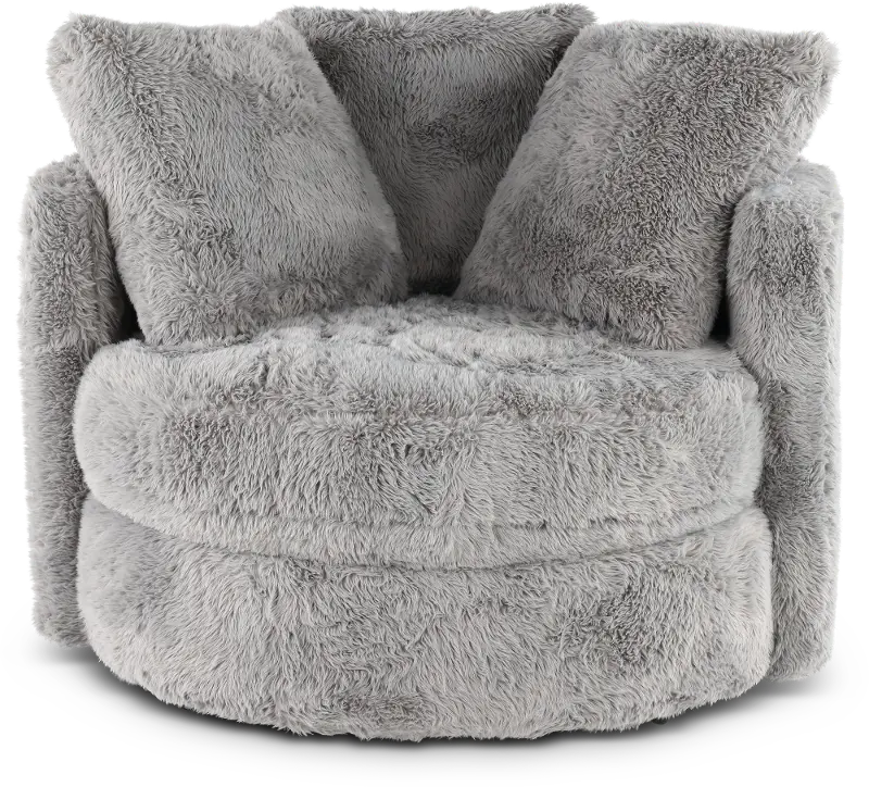 Rebecca Dove Fur Swivel Chair