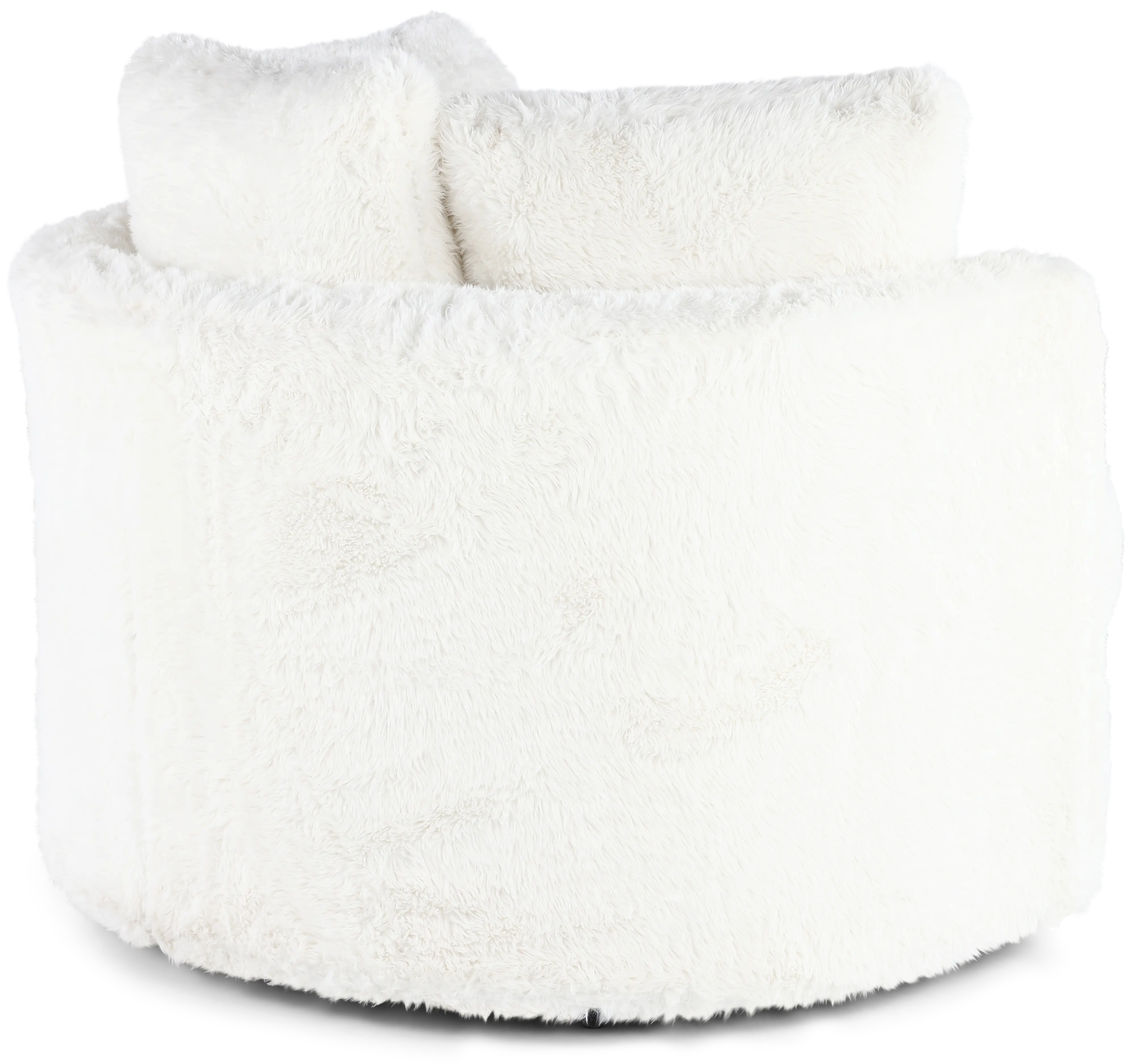 Rebecca Ivory Fur Swivel Chair-7