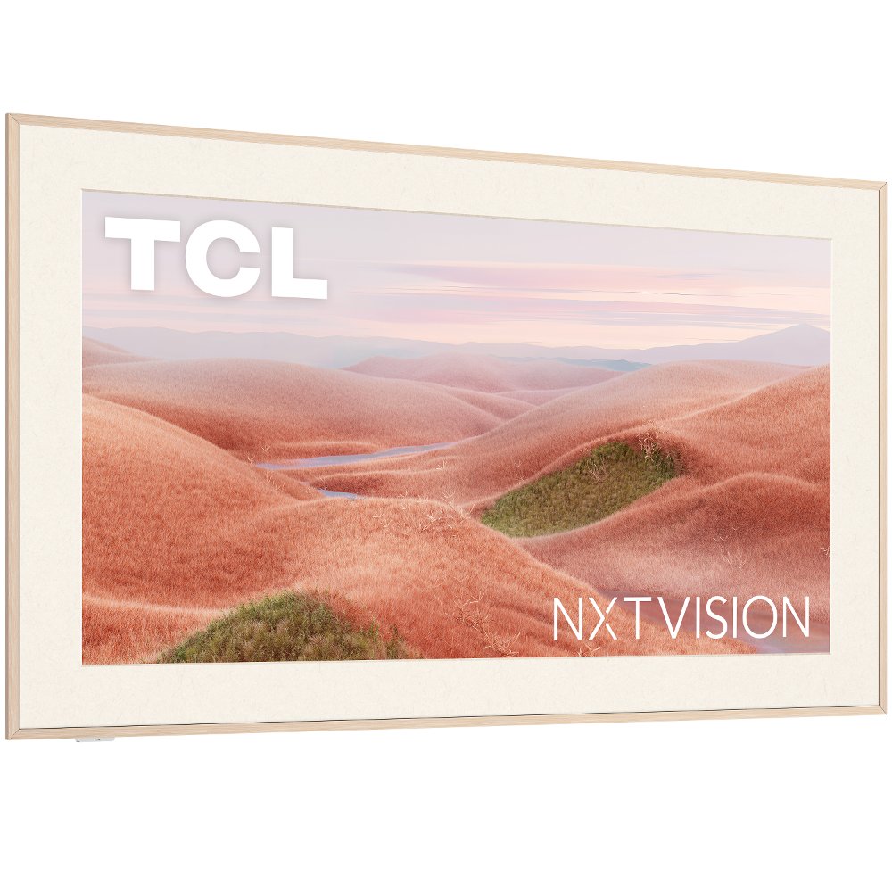 TCL 55" NXTVISION TV 4K QLED Smart Frame TV with Google TV and Flush Wall Mount