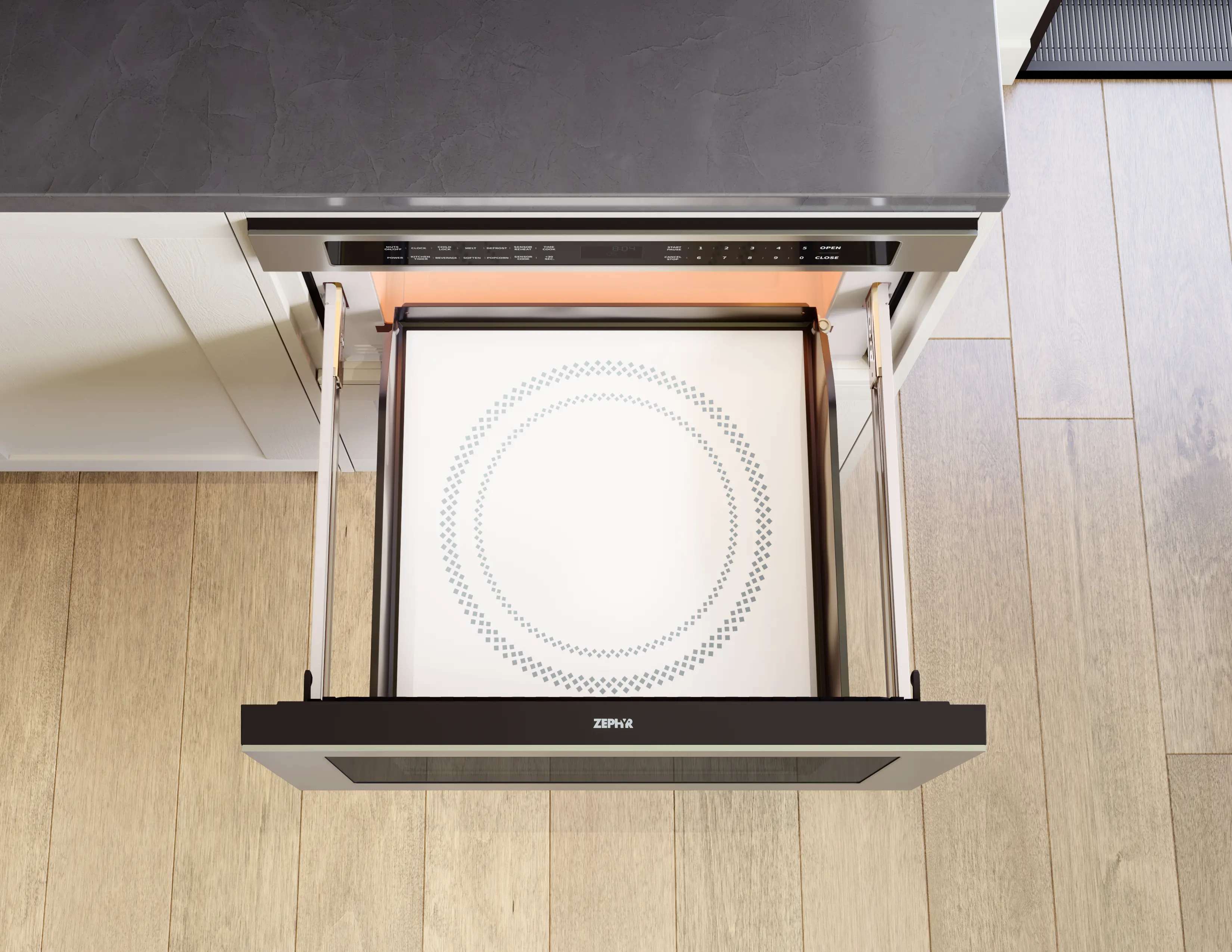 MWD2401AS Zephyr 1.2 Cu Ft Microwave Drawer - Stainless Steel-5
