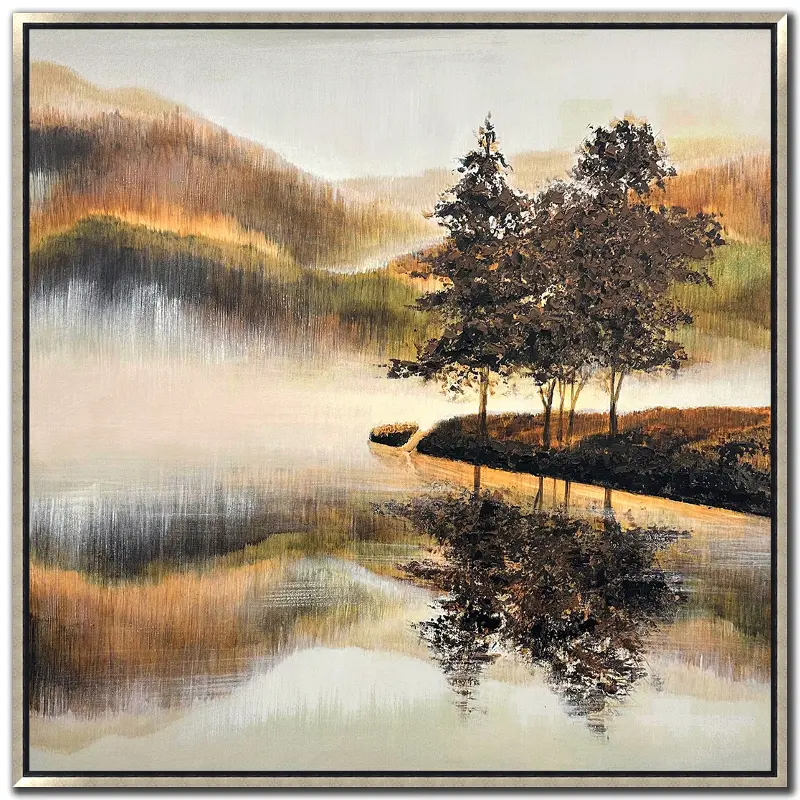 Morning Fog Embellished Canvas