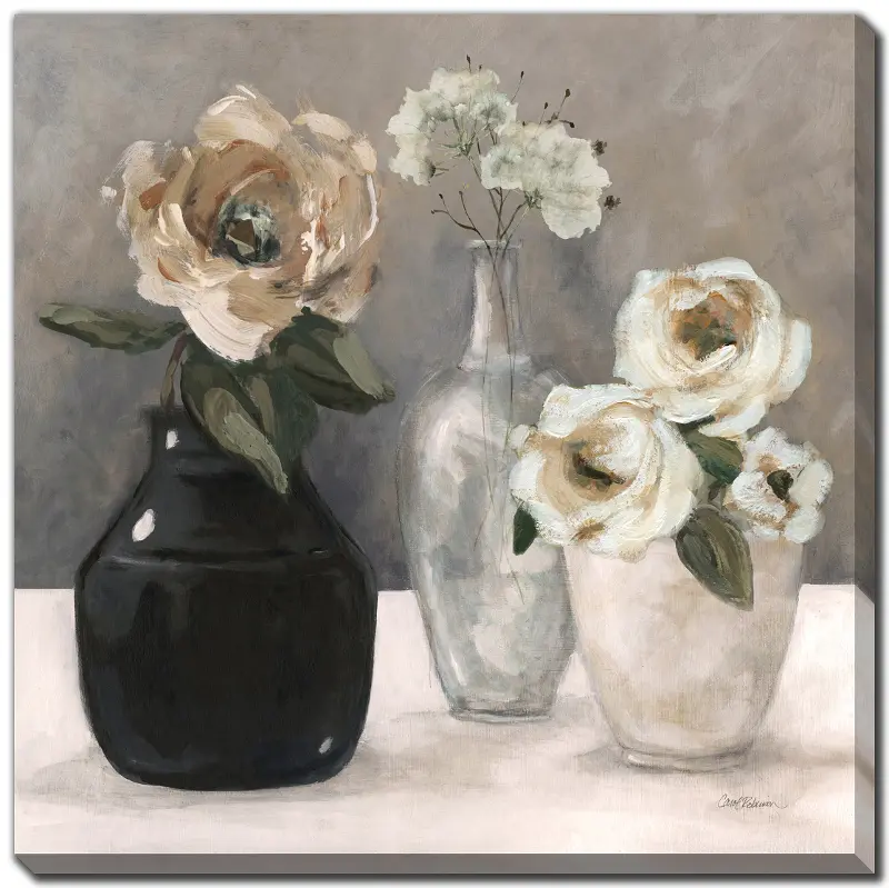 Contrasting Focus I Floral Canvas