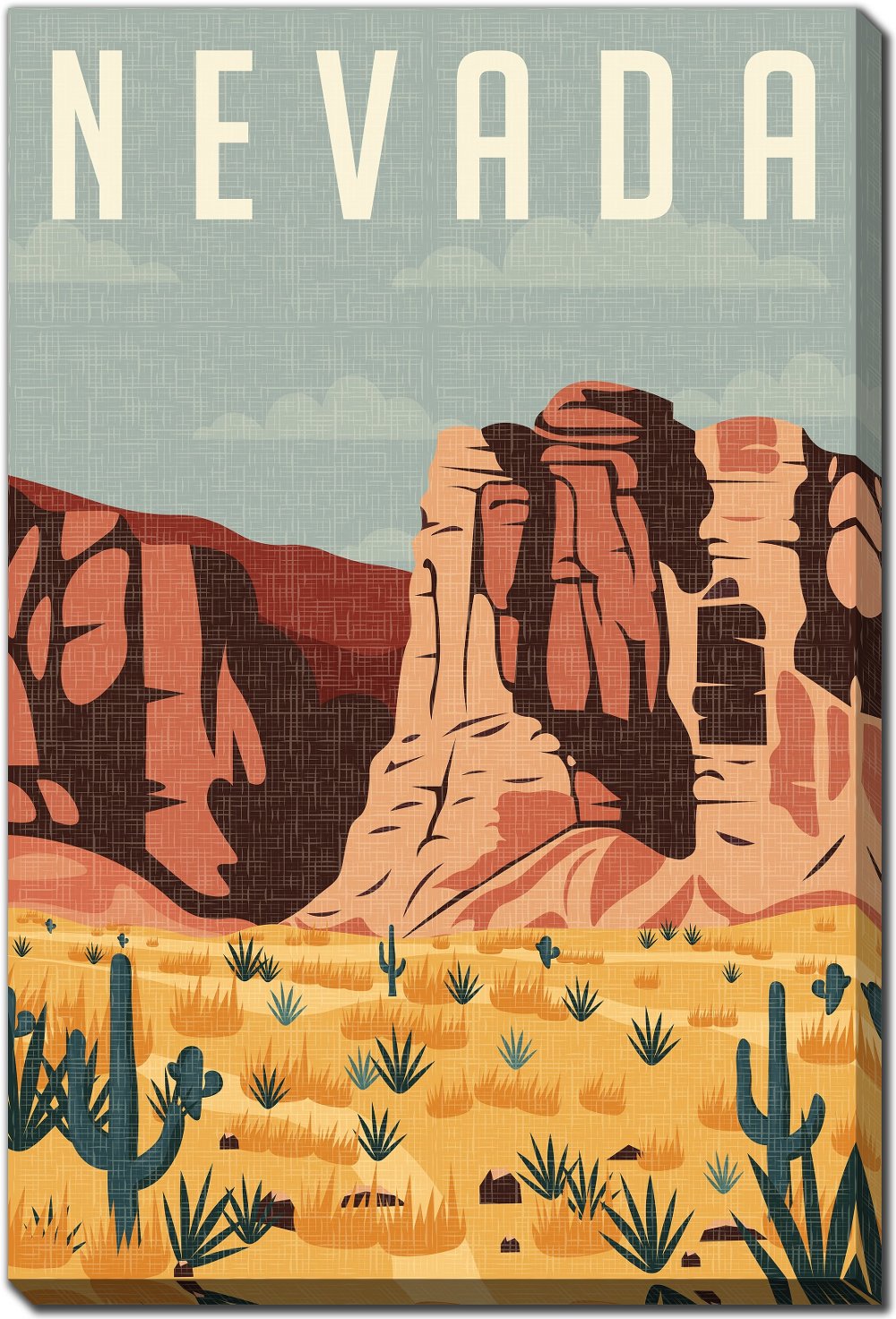 Nevada Orange Yellow Brown Canvas