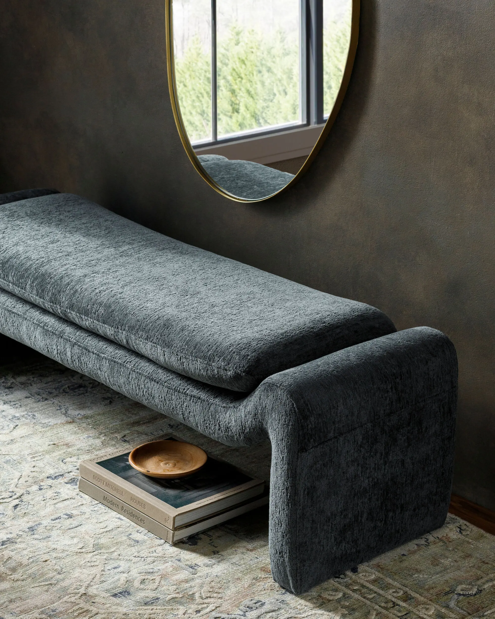 CASD001-186018 Cascadia Teal Curved Bench-2