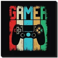 Gamer Control Colored Canvas