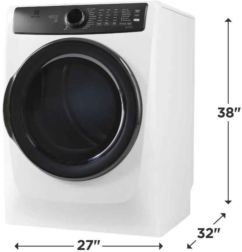 ELFE7738AW Electrolux 8 Cu Ft Electric Dryer - White-3