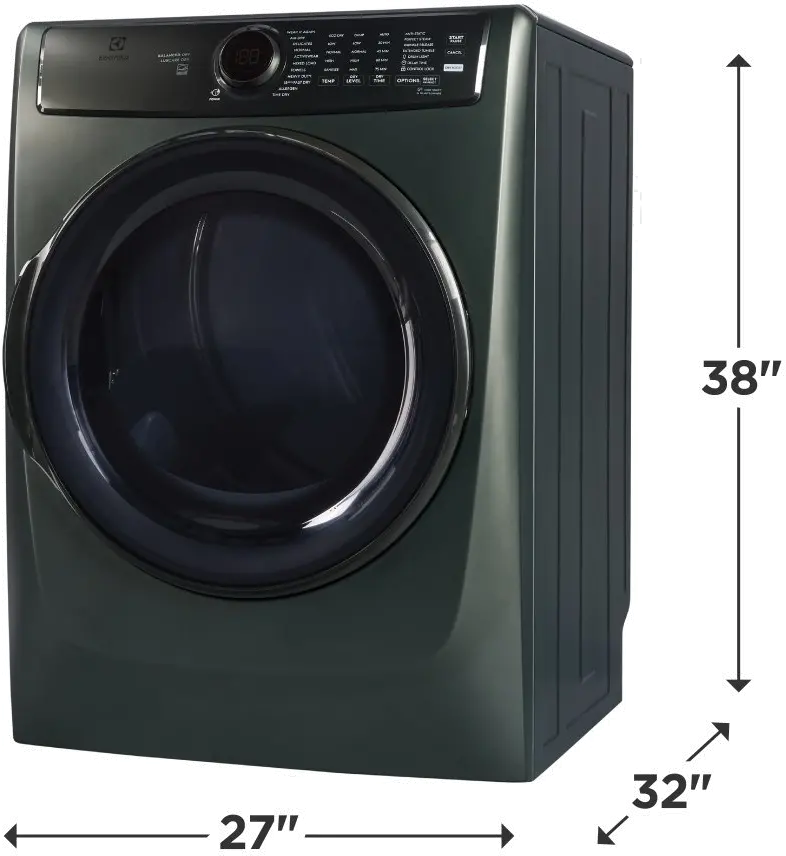 ELFE7738AA Electrolux 8 Cu Ft Electric Dryer - Alpine Green-3