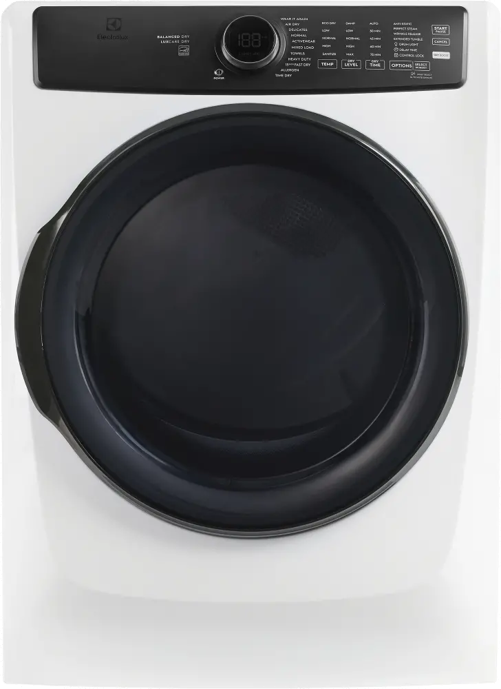 ELFG7738AW Electrolux 8 Cu Ft Gas Dryer - White-1