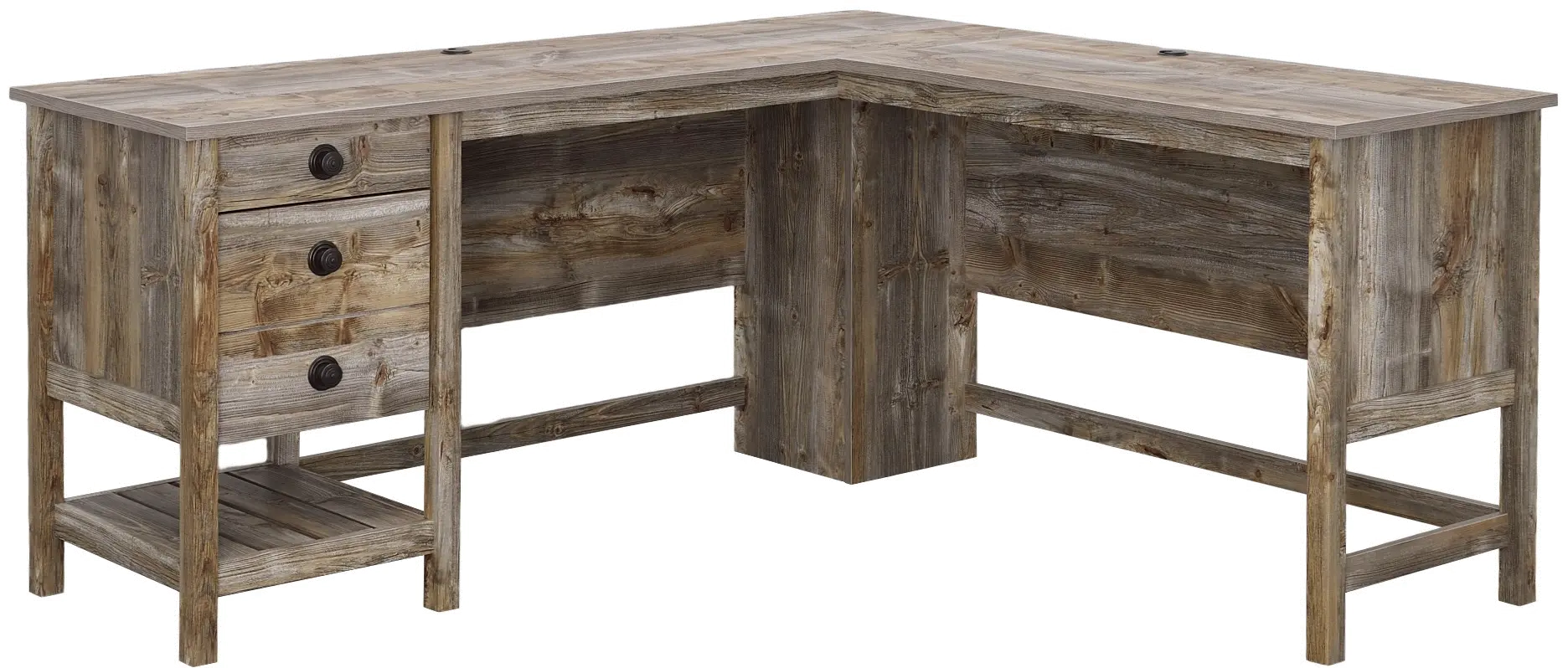 Granite Trace Natural L-Shaped Desk-1