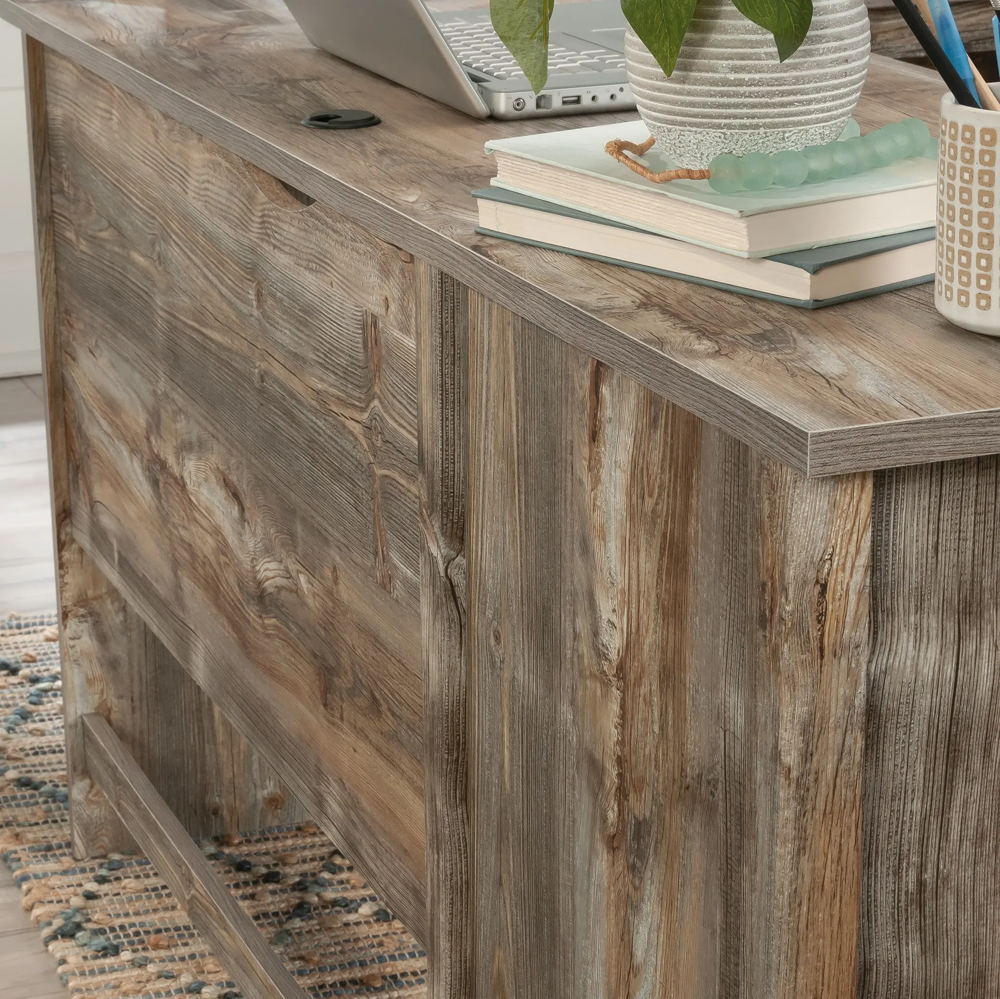 Granite Trace Natural L-Shaped Desk-13