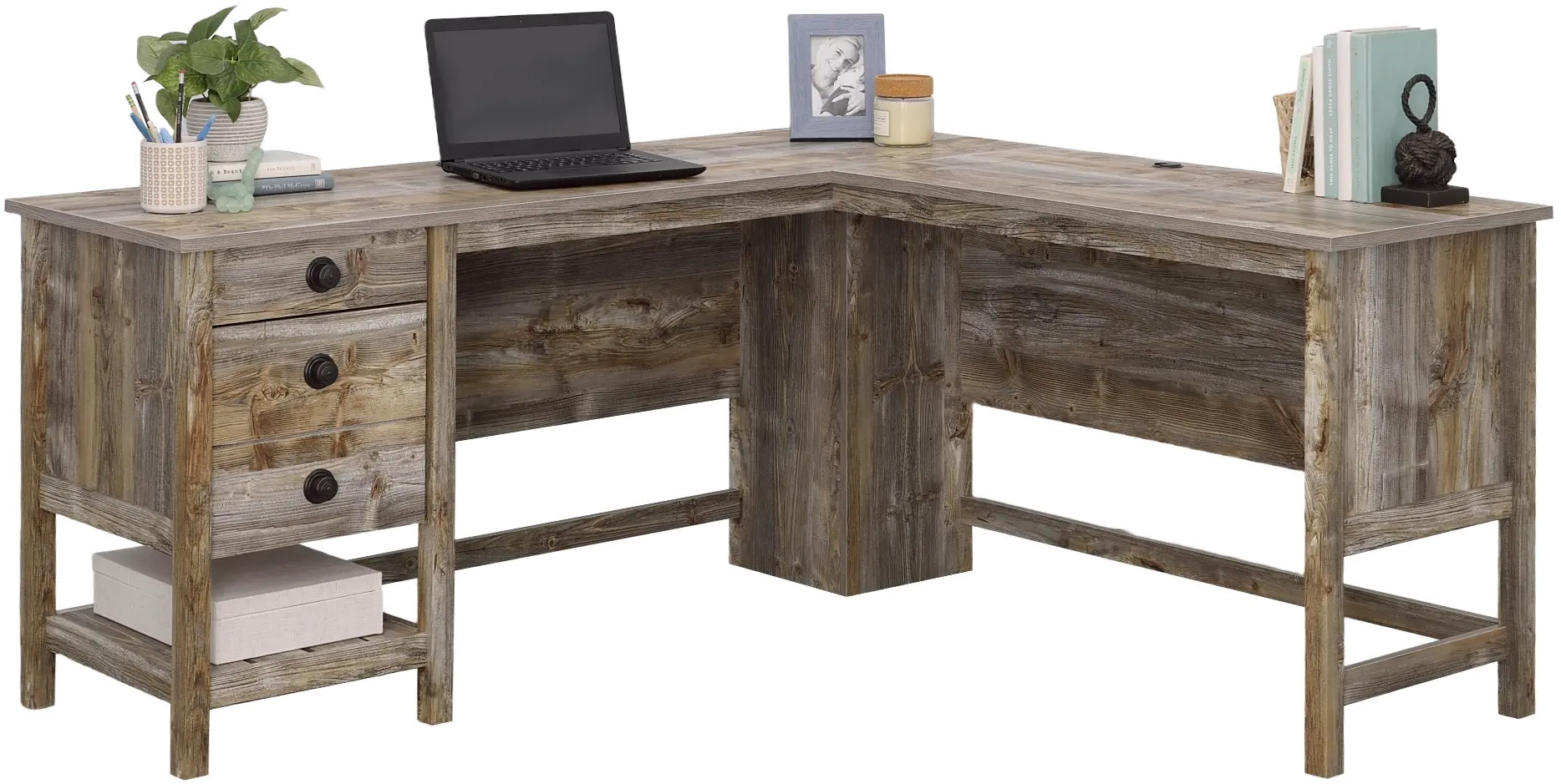 Granite Trace Natural L-Shaped Desk-3