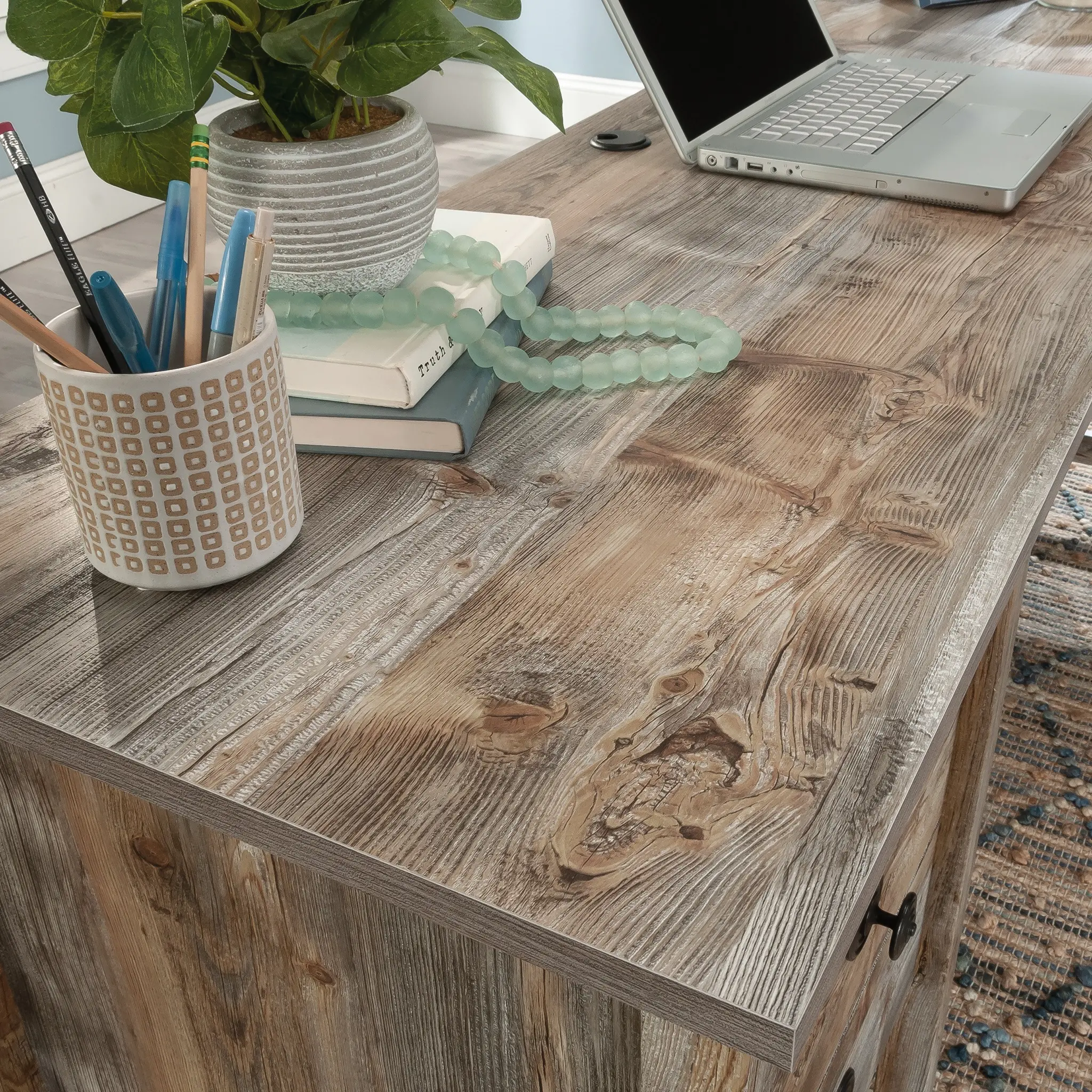 Granite Trace Natural L-Shaped Desk-7