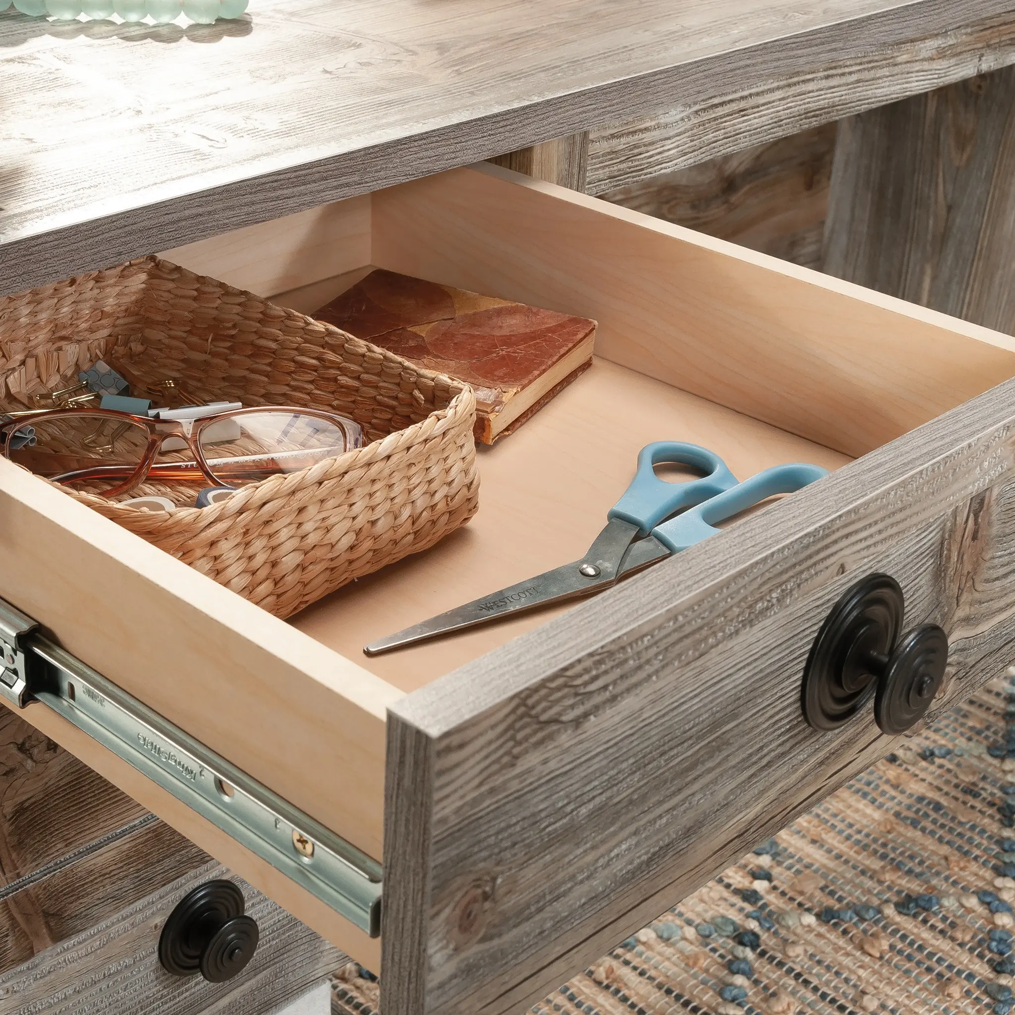 Granite Trace Natural L-Shaped Desk-8