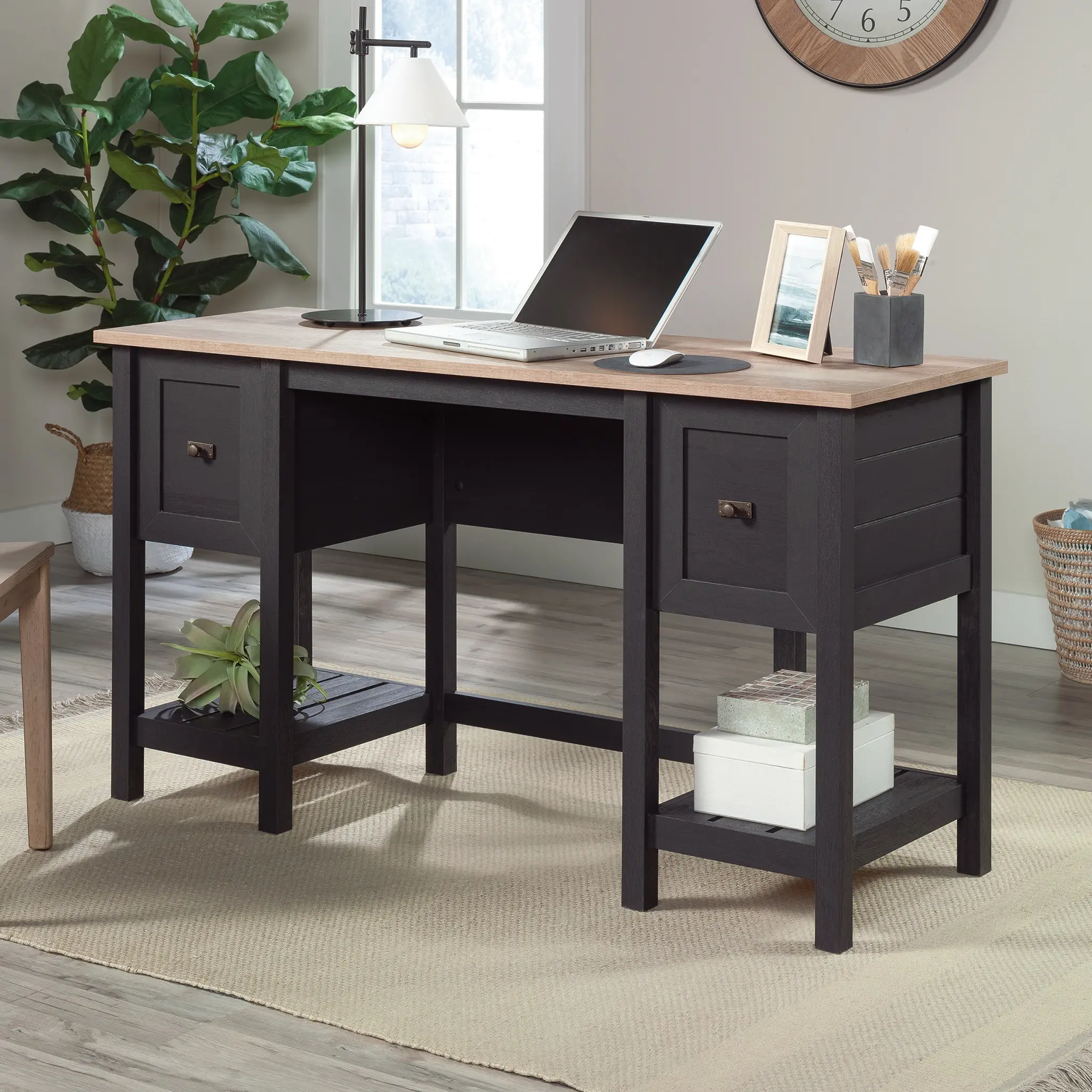 Raven Oak Black Student Desk-2