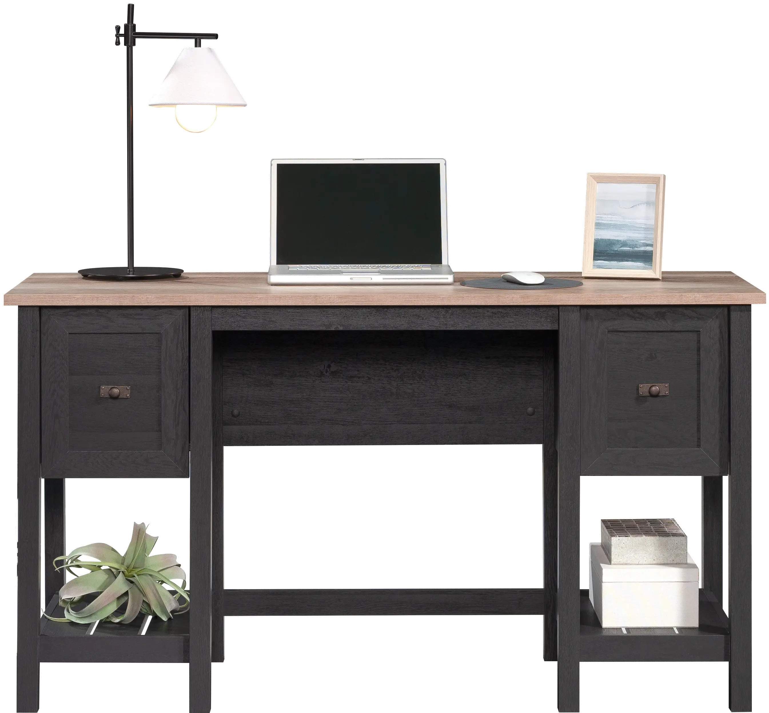 Raven Oak Black Student Desk-3
