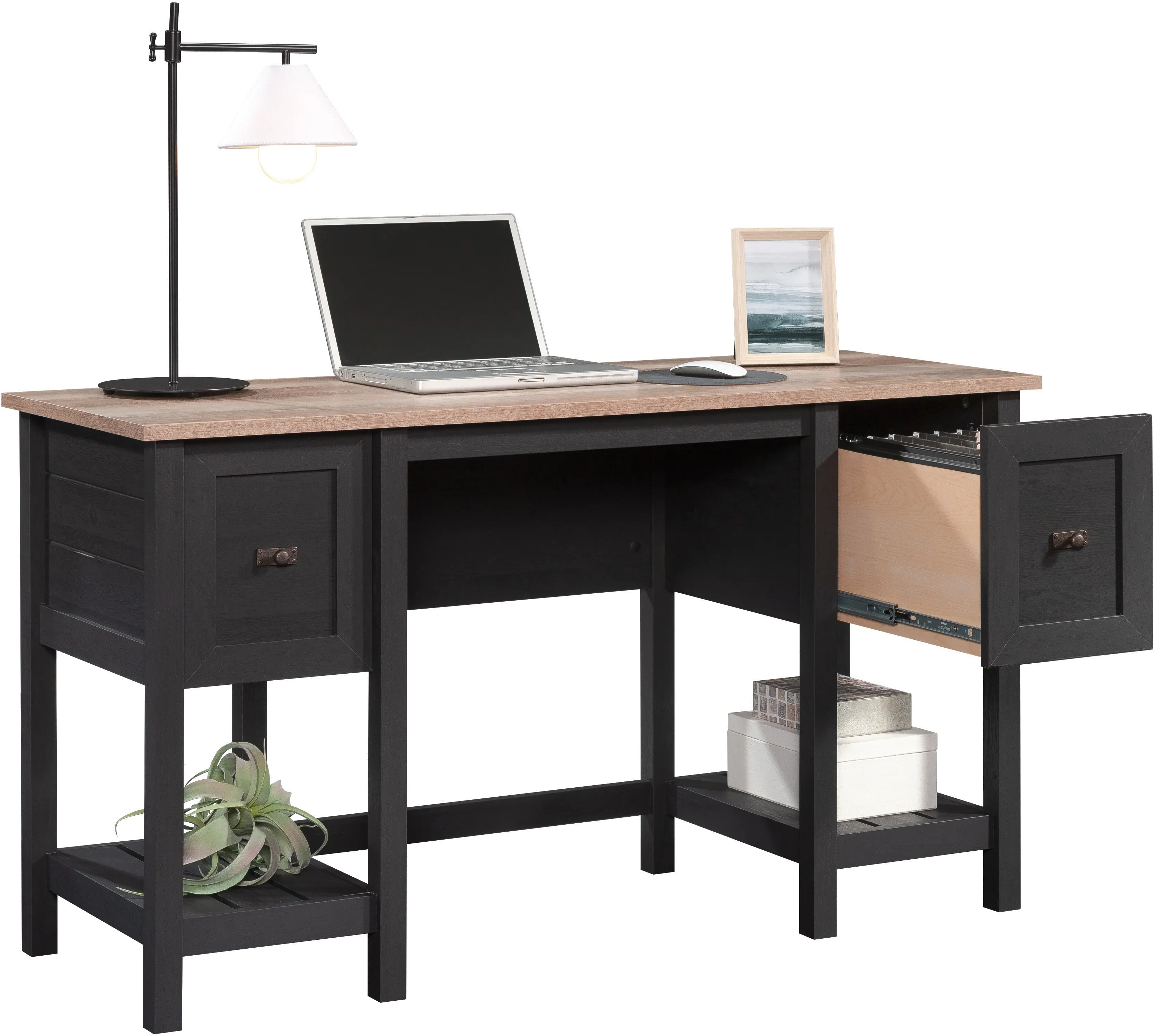 Raven Oak Black Student Desk-5